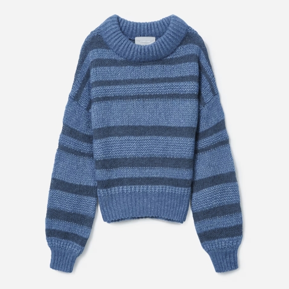 Everlane Puff Sweater Blue XS - Picture 2 of 9
